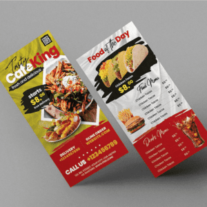 Menu design Food Promotional online post design - Premium